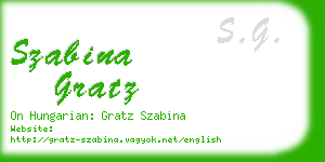 szabina gratz business card